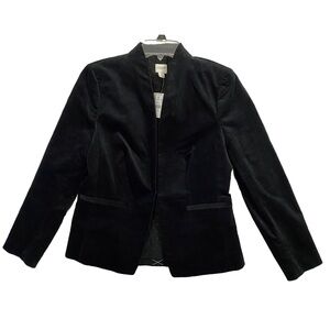 NWT J.Crew Velvet Black Blazer
Jacket Size 2 Women's AG877 Hook
Eye Closure NWT